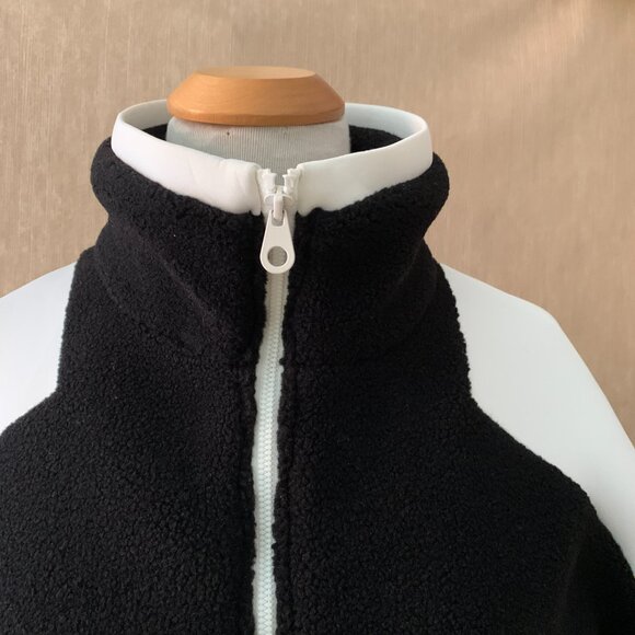 Zara Teddy Fleece & Neoprene Contrast Jacket | Size M - Picture 3 of 10